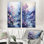Frosty Blue River Landscape - ensemble de 2 décorations murales paysage