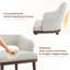 Chaise rembourrée moderne avec pieds en bois de noyer-468634091-461426202