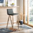 Saddle Upholstered Counter Stool with Metal Frame-26099157