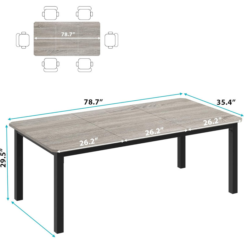 Dining Table, Gray, Gray, Gray, Gray