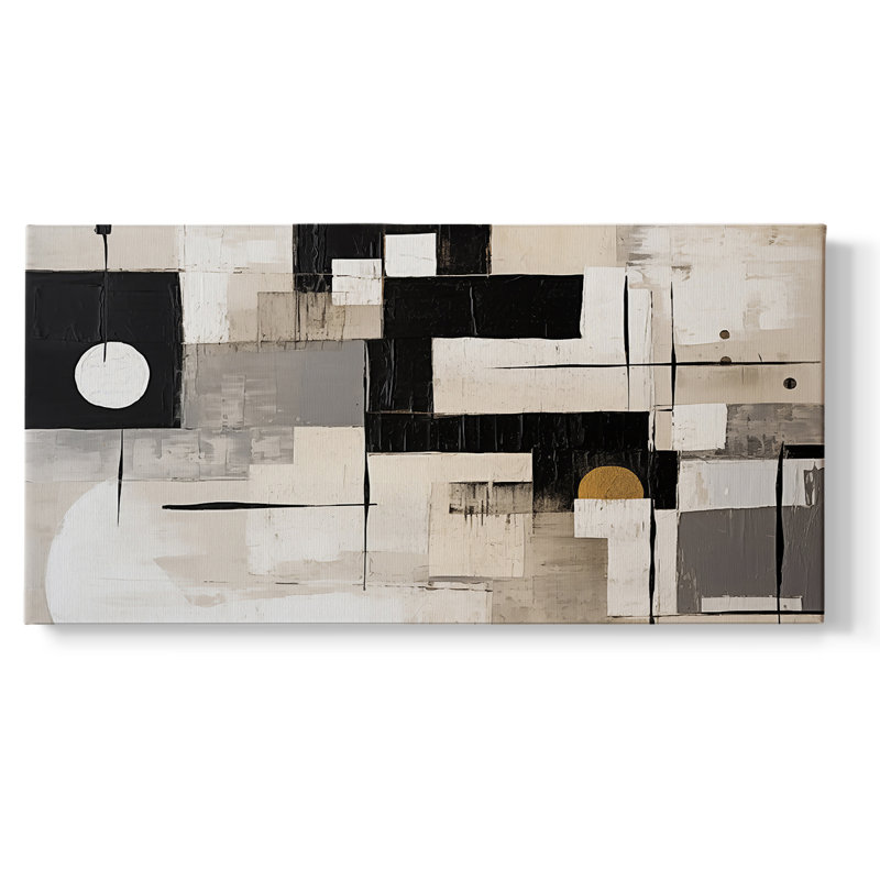 Abstrait, série CCXCII, galerie encadrée, prête à être accrochée, H 17 po x l 33 po