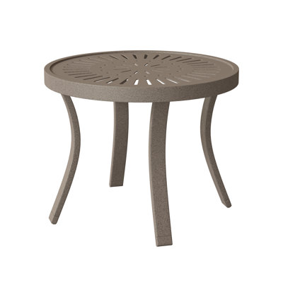 La'Stratta Round Metal Outdoor Coffee Table , 20'' in. W 20'' in. D