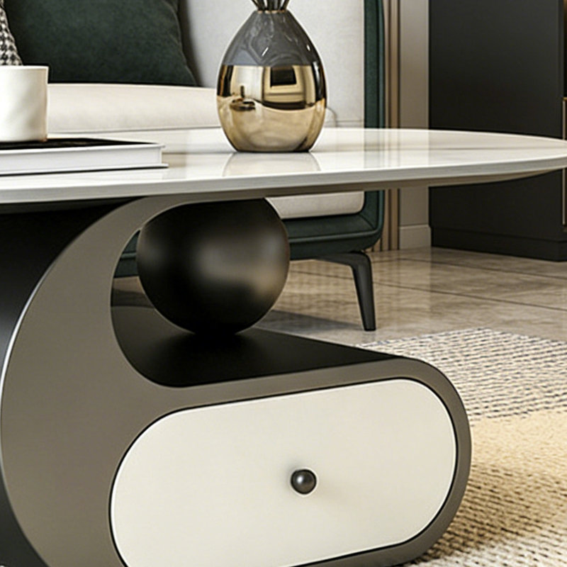 Sevine, Blanc / Gris, H 15,74 po x L 47,24 po x l 23,62 po