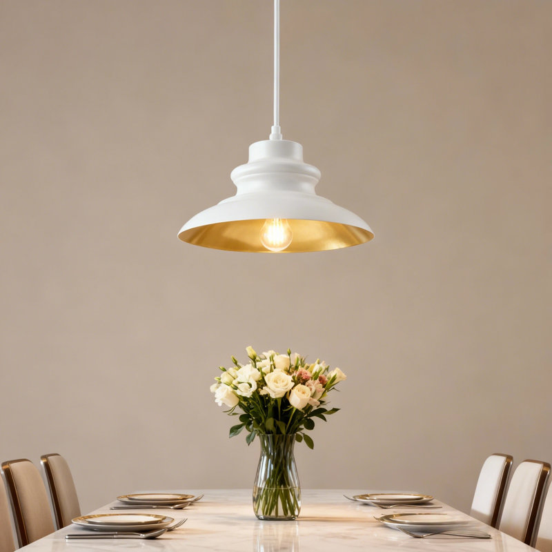Luminaire suspendu moderne avec longueur réglable et finition résistante à la rouille - blanc mat, Blanc, Blanc
