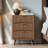 29" W Fluted Nightstand, Large Wood Night Stand, Mid Century Modern Bedside Table For Bedroom, Dorm-625438962-622806932