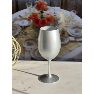 Metallic Plastic Wine Glasses Set of 4
