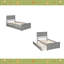 Lit plateforme avec lit gigogne simple, structure de taille simple-1897983428