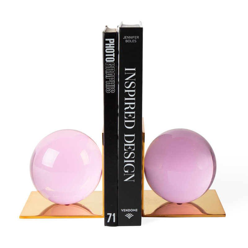 Globo Bookend Set, Pink