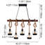 Luminaire suspendu en bois 5 lumières Bueche