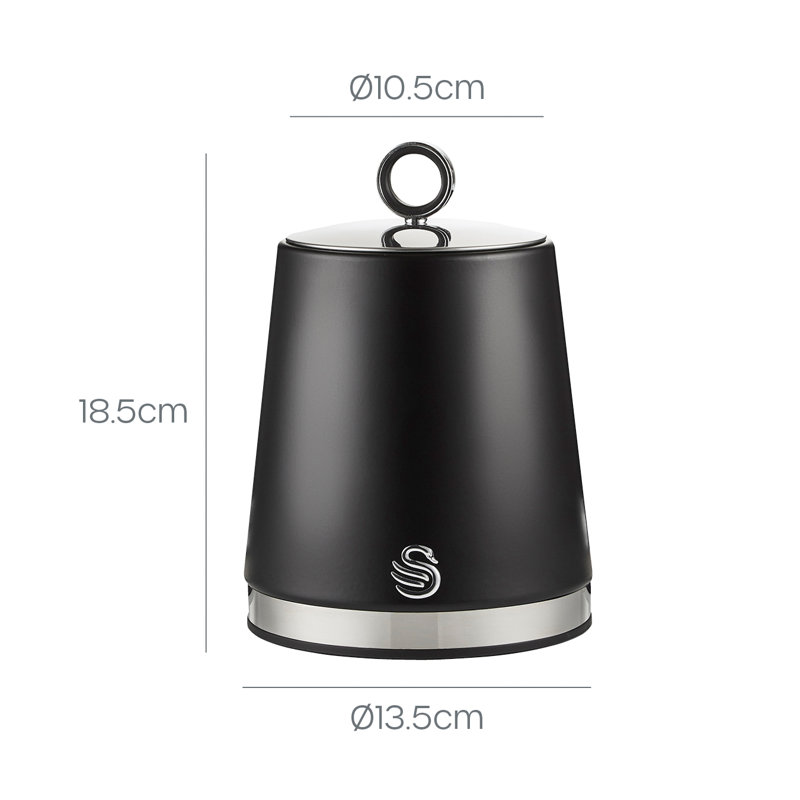 Serenity Iron Canister - Set of 3, Black