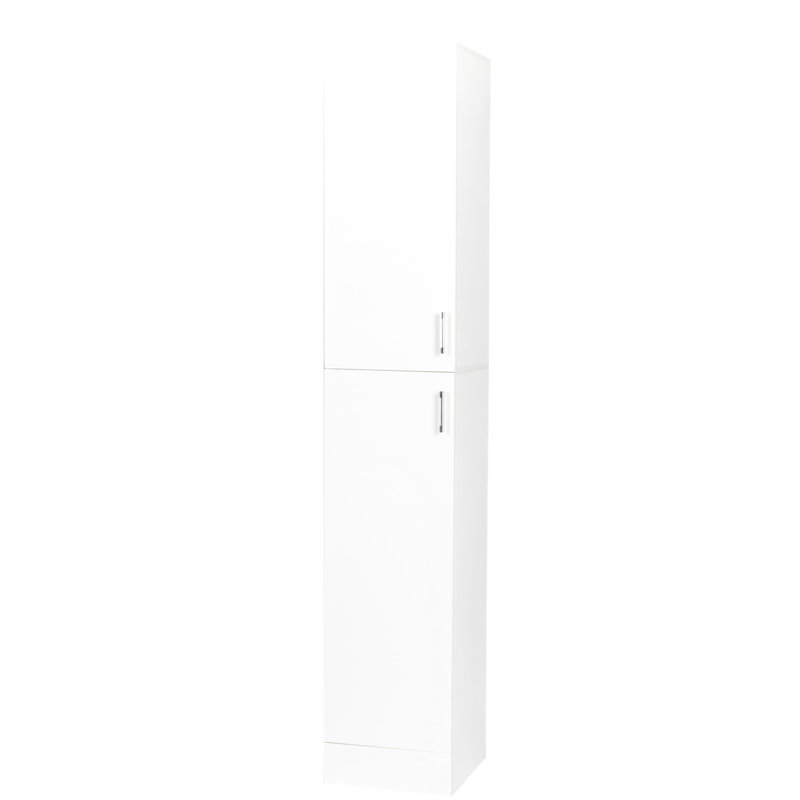 Armoire autoportante blanche avec tablettes pour une élégante décoration de salle à manger