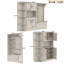 Armoire de vestibule multifonctionnelle gauche-droite avec rangement et 4 crochets-131098237