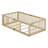 Twin Size Floor Bed with High Fence Guardrails, Rubber Wood Kids Floor Bed, 6 Slats Support, Montessori Toddler Floor Bed, No Door,Natural-140929741