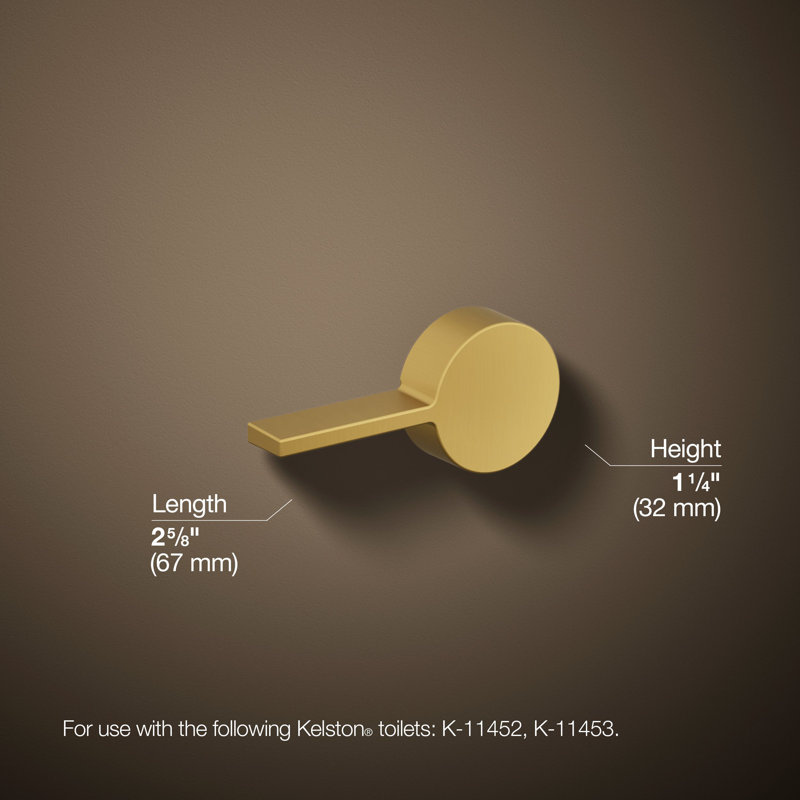 Kelston® Left-Hand Trip Lever, Vibrant Brushed Moderne Brass