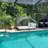 Modern Outdoor Wicker Overhead Canopy Daybed Water Resistant Cushion