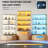 Large Rounded Display Cabinet With Glass Doors, 4-tier Curio Cabinet Storage Case With Led Lights & Press-to-open Doors