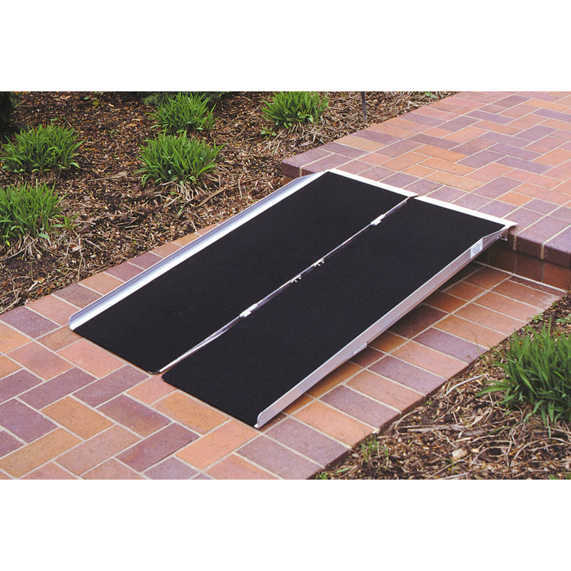Prairie View Industries Metal Foldable Portable Ramp, 5' L