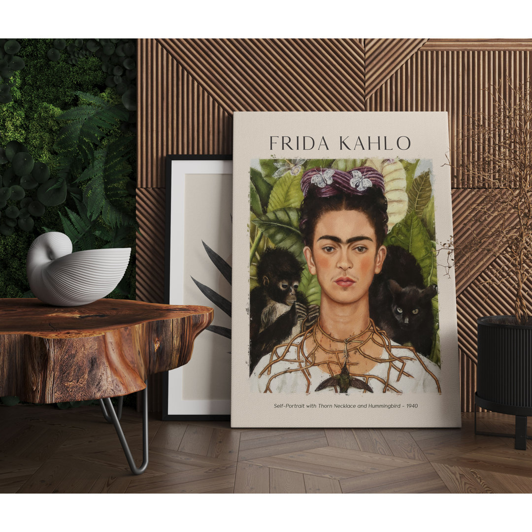 Leinwandbild Kunstporträt - Frida Kahlo - Selbstporträt