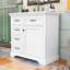 Meuble-lavabo autoportant avec lavabo en céramique, 4 tiroirs et tablette réglable-1060329553