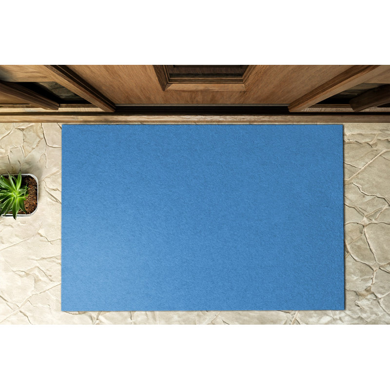 Non-Slip Outdoor Doormat, Blue Look
