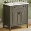 Meuble-lavabo rétro 31 po avec lavabo, portes à fermeture en douceur et tablettes réglables
