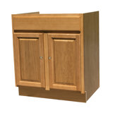 Honey Amber Raised Panel Sink Base