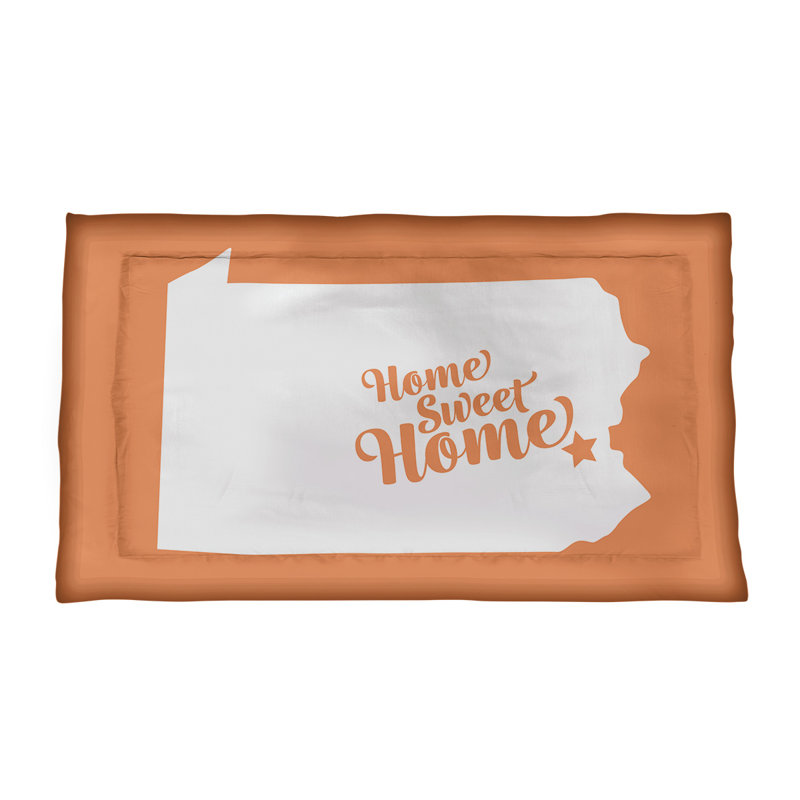 Polyester Sham Set, Queen, Microfiber, Orange
