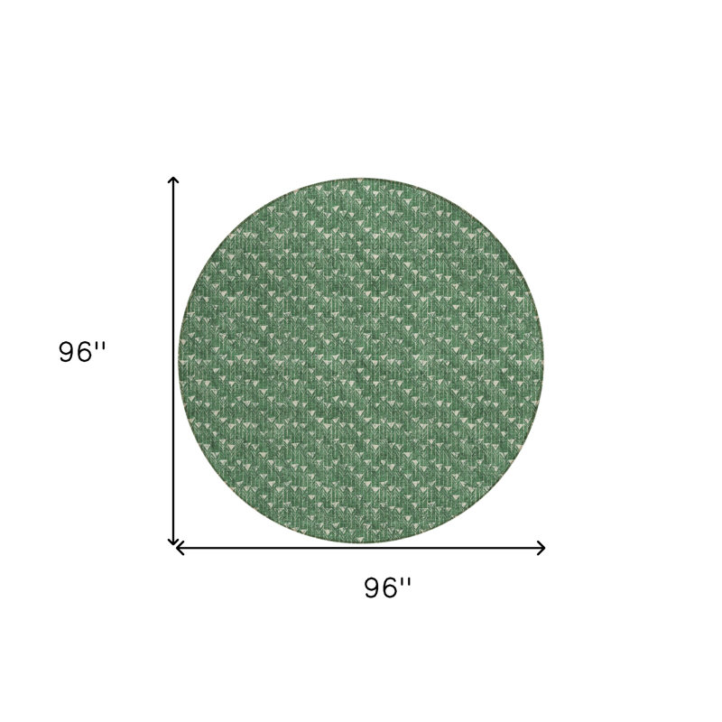 Tapis d'intérieur rond lavable géométrique 8 pi HomeRoots