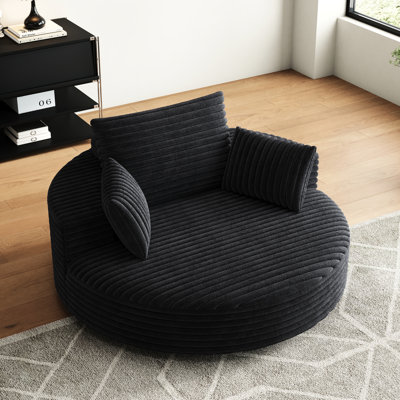 Fauteuil moelleux 55 po 55 po 55 po Chenille en velours côtelé 55 po