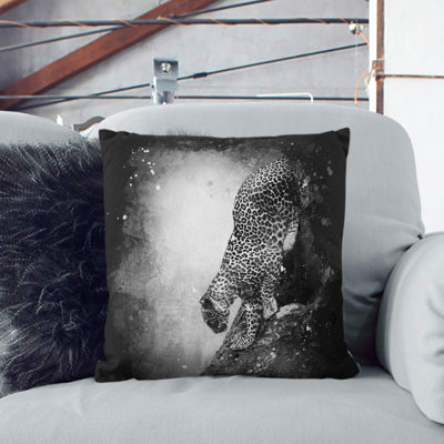 Leopard Vol.5 Paint Splash Square Throw Cushion