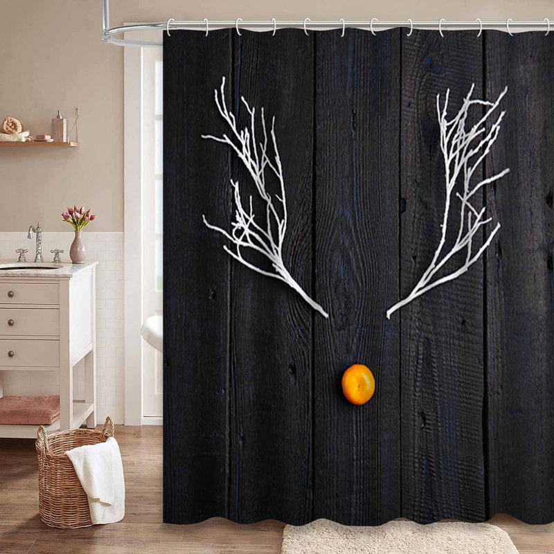 Rideau de douche imperméable brun clair, rideaux de douche pour la salle de bain avec 12 crochets, L 72 po x l 72 po