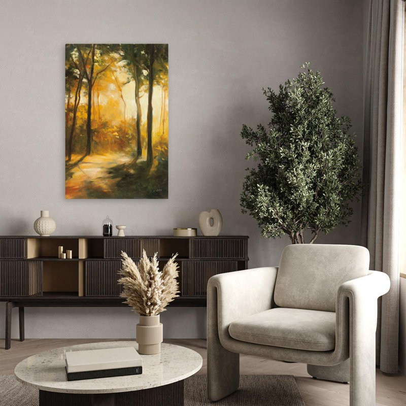 One Way - Forêts, paysage, chemins, ombres, art, H 36 po x l 24 po