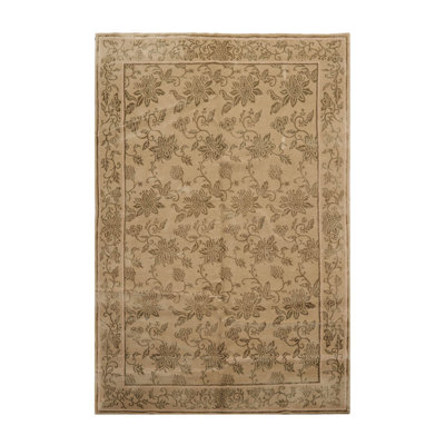 Tapis brun clair tissé à la main