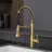 Single Hole Kitchen Faucet With Pull Out Sprayer Single Handle Kitchen Sink Faucets Commercial High Arc Stainless Steel Kitchen Basin Taps-102304223