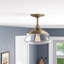 Plafonnier semi-encastré 1 lumière 10,5 po Baxter-2052842660-2052842661