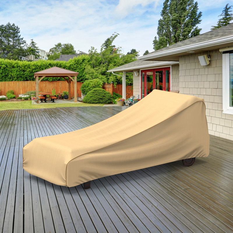 Eduardo Outdoor Patio Chaise Lounge Cover, 36" H x 36" W x 86" D