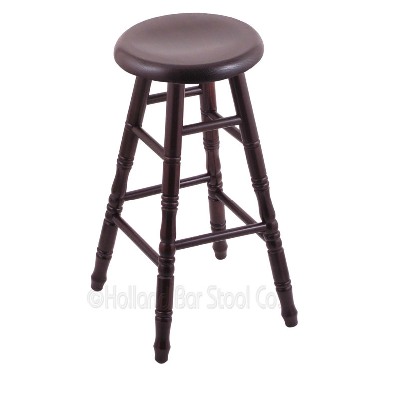 Tabouret tournant 30 ", Érable cerisier foncé