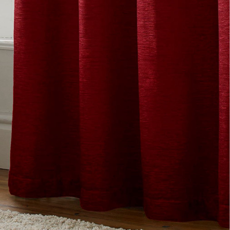 Bergman Sheer Curtain, Red, 167 W x 228 D cm