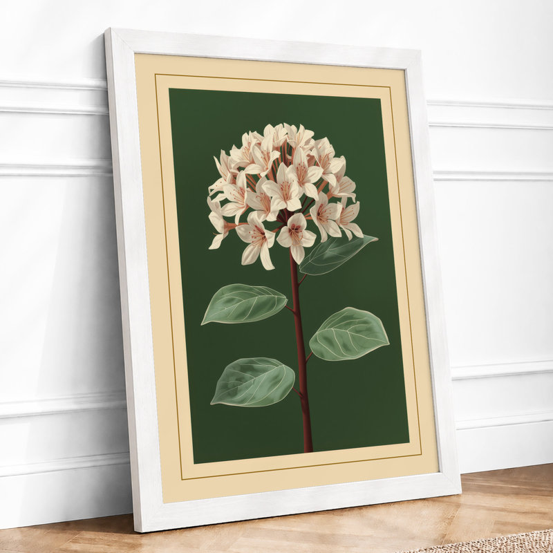 Potted Rhododendron Botanical - Print, A3 - 42.0 x 29.7 cm, White