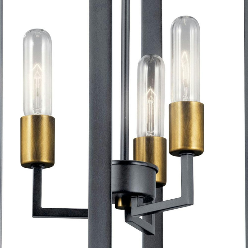 Lustre géométrique à 3 lumières de style bougie Taubert