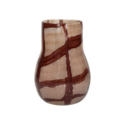 Anima Vase/Hurricane Glass Burgundy Dia 7"