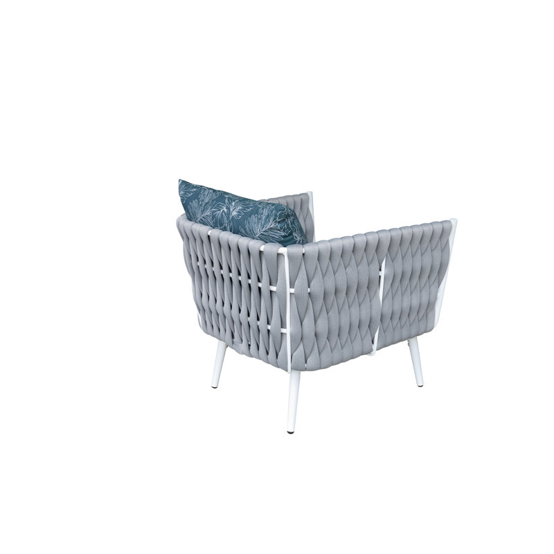 Fauteuil Cayman avec coussins Sunbrella, Bleu