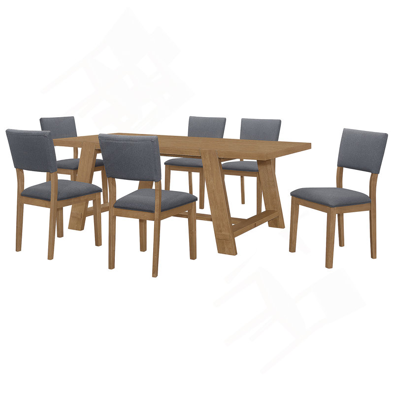 Ensemble de table de salle à manger 7 pièces Gavilon, 7 pièces : table, 6 chaises