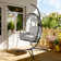 Hanging Egg Chair With Stand Indoor Outdoor Pe Wicker Swing Hammock Chair With Washable Cushion For Patio Bedroom Balcony Garden