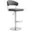 Upholstered Counter Stool with Metal Frame-1391162380