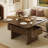 Lift Top Wood Coffee Table with Storage Modern Farmhouse Convertible Living Room Table-500999633