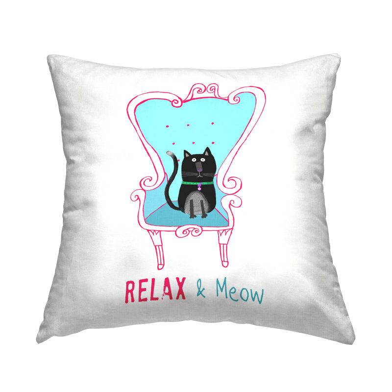 Coussin Relax & Meow par Carla Daly