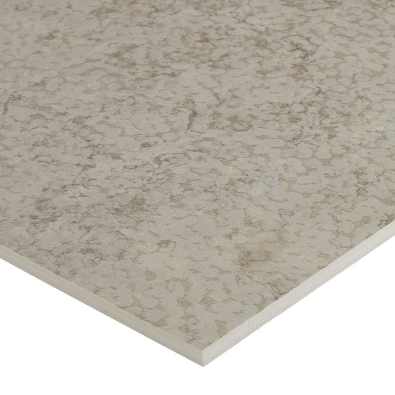 Corretta 23.77 in. x 47.55 in. Semi Gloss Porcelain Tile, Wave Warm Gray