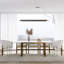 Ensemble de 5 chaises de salle à manger Glam and Luxurious White Boucle rembourrées avec pieds en or poli et accoudoirs-1405708872-1405708873