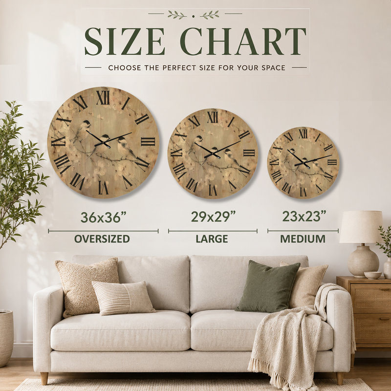  Horloge murale Wildflower, Medium